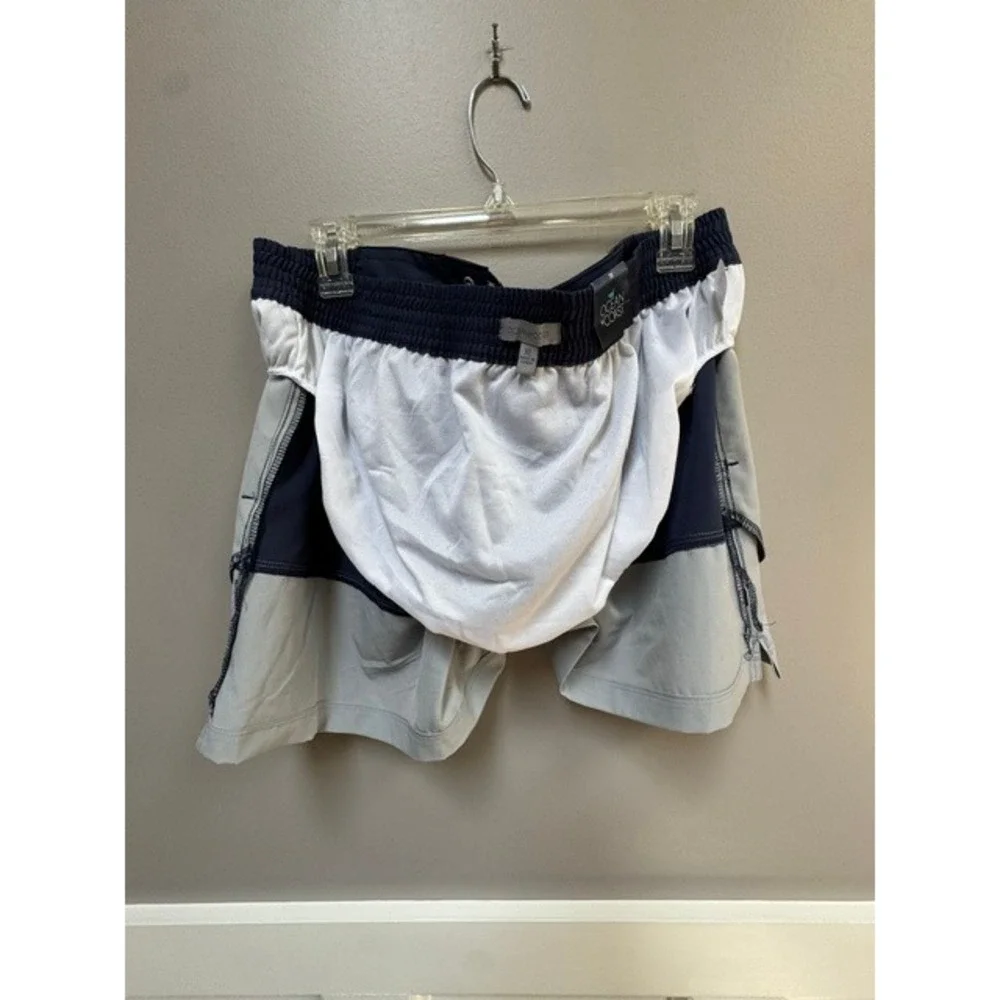 Ocean + Coast Boys Navy Gray Colorblock Swim Trunks Lined New XL 18-20